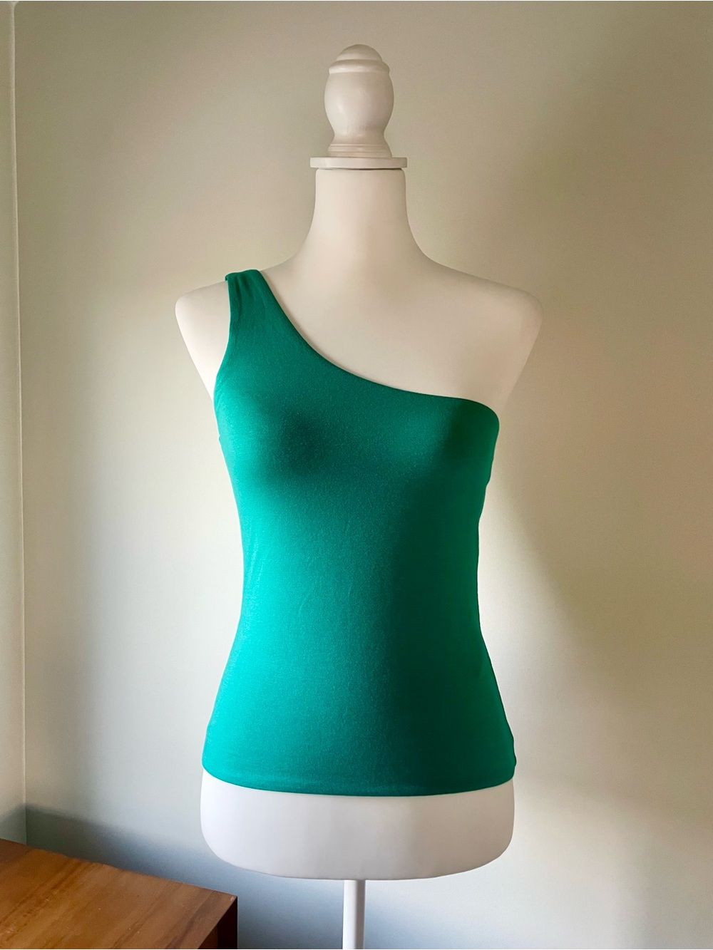 J.Crew Modal Stretch One-Shoulder Teal Tank Top - Small